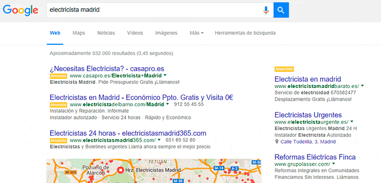 Campañas Adwords en la Red de Busqueda