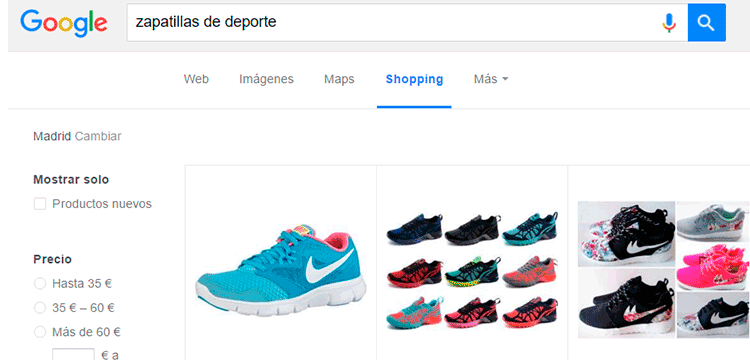 Campañas Google Shopping